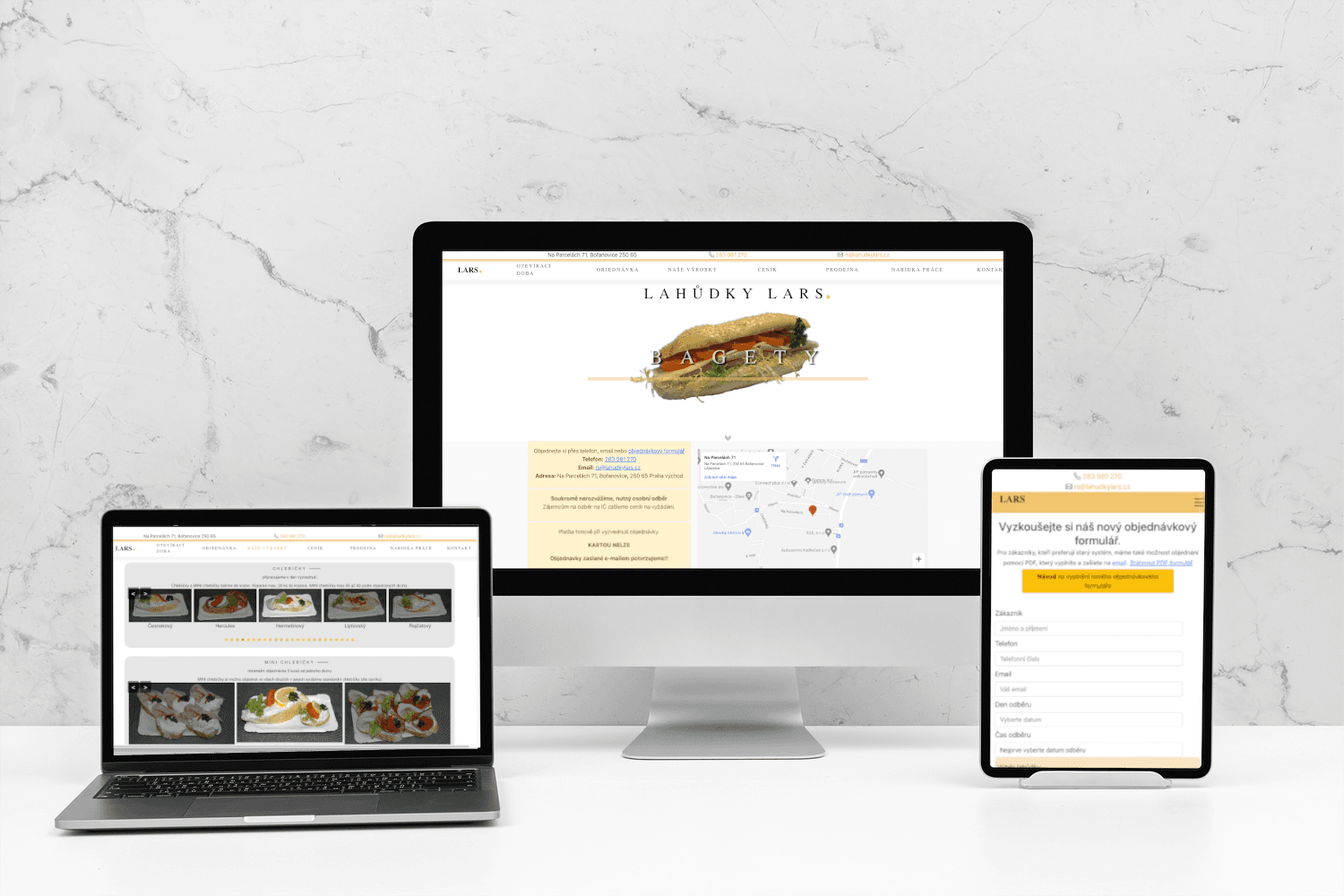 Web lahůdkárny LARS